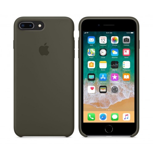  Чохол для iPhone 8/7 Plus Silicone Case Full /dark olive/