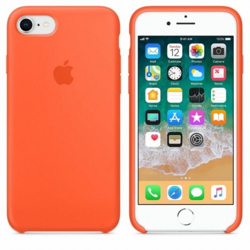  Чохол для iPhone 8/7 Plus Silicone Case OEM /spicy orange/