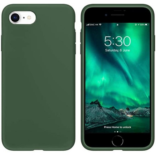  Чохол для iPhone 8/7 Silicone Case Full /dark green/