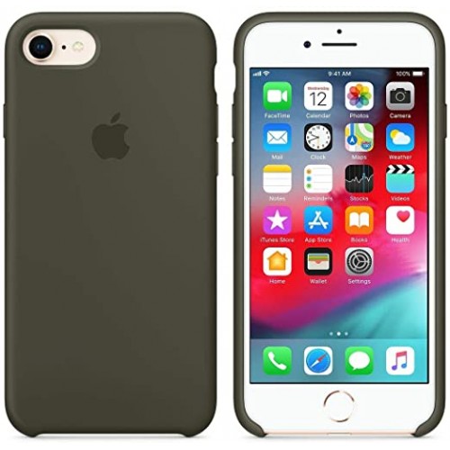  Чохол для iPhone 8/7 Silicone Case Full /dark olive/