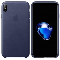  Чохол для iPhone X/XS Leather Case copy /midnight blue/