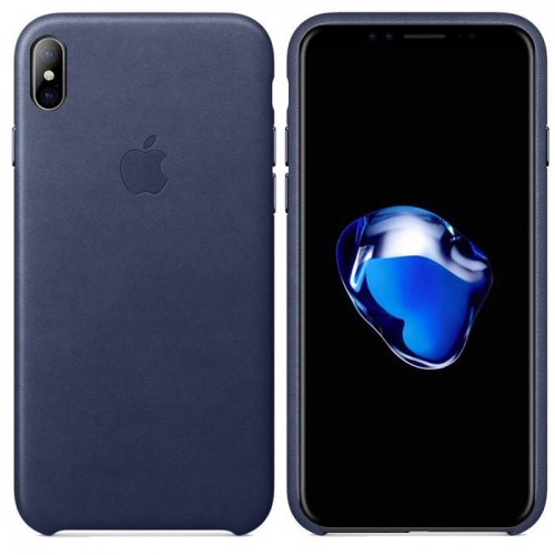  Чохол для iPhone X/XS Leather Case copy /midnight blue/