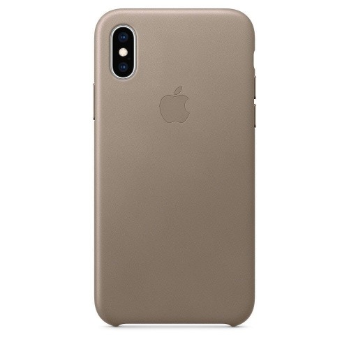  Чохол для iPhone X/XS Leather Case OEM /taupe/