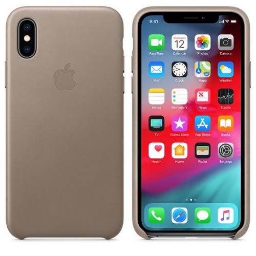  Чохол для iPhone XR Leather Case OEM /taupe/