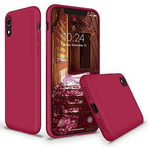  Чохол для iPhone XR Silicone Case Full /rose red/