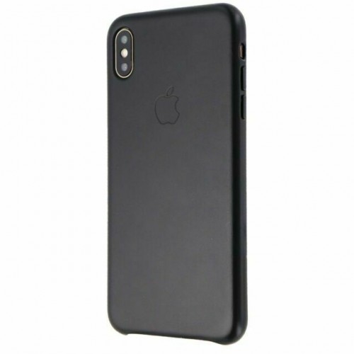  Чохол для iPhone XS Max Leather Case OEM /black/
