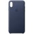 Чохол для iPhone XS Max Leather Case OEM /midnight blue/