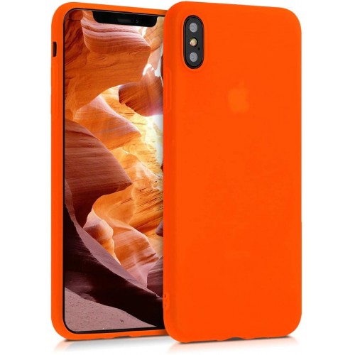 Чохол для iPhone XS Max Silicone Case Full /orange/