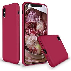  Чохол для iPhone XS Max Silicone Case Full /rose red/