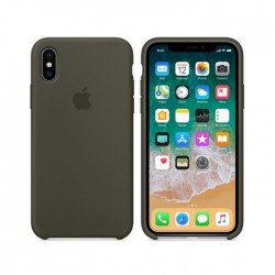  Чохол для iPhone XS Silicone Case copy /dark olive/