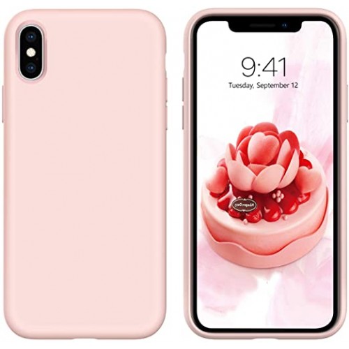  Чохол для iPhone XS Silicone Case copy /light pink/