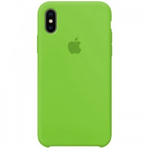  Чохол для iPhone XS Silicone Case copy /lime green/