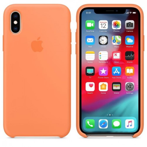  Чохол для iPhone XS Silicone Case copy /papaya/