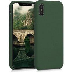  Чохол для iPhone XS Silicone Case Full /dark green/