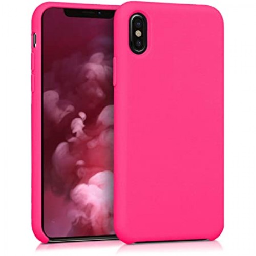  Чохол для iPhone XS Silicone Case Full /electric pink/