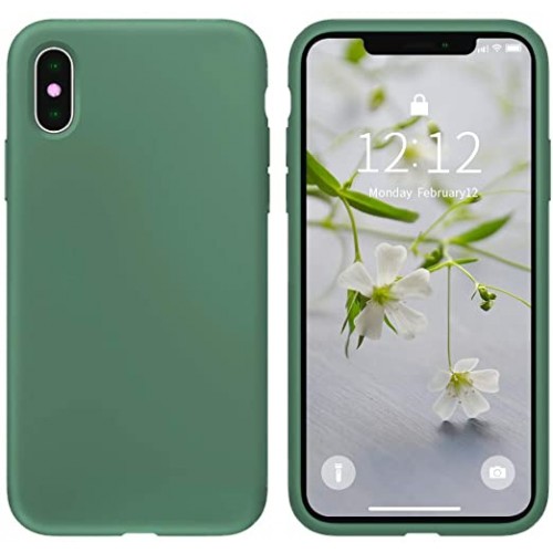  Чохол для iPhone XS Silicone Case Full /forest green/