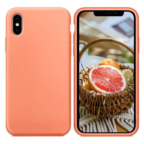  Чохол для iPhone XS Silicone Case Full /grapefruit/