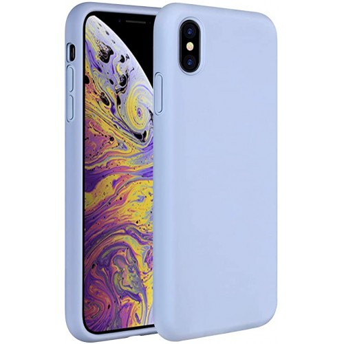  Чохол для iPhone XS Silicone Case Full /lilac cream/