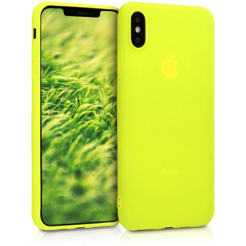  Чохол для iPhone XS Silicone Case Full /lime green/