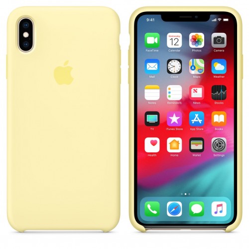 Чохол для iPhone XS Silicone Case OEM /mellow yellow/