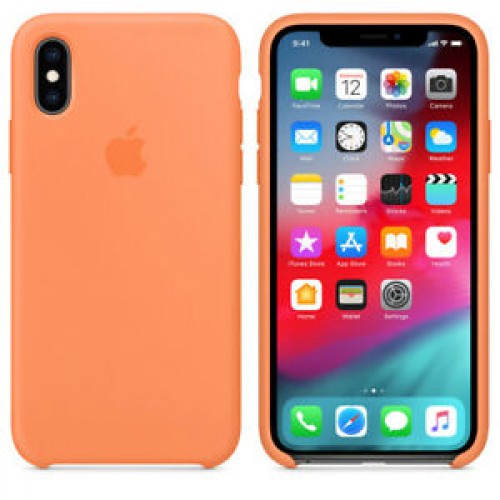  Чохол для iPhone XS Silicone Case OEM /papaya/