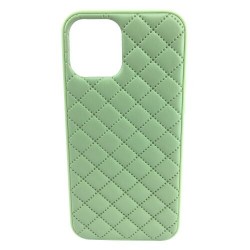 Чохол iPhone 11 Pro Quilted Leather case /mint/