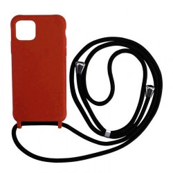 Чохол iPhone 11 Silicone Case crossbody bag /red/