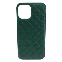 Чохол iPhone 12 Pro /6,1''/ Quilted Leather case /green/