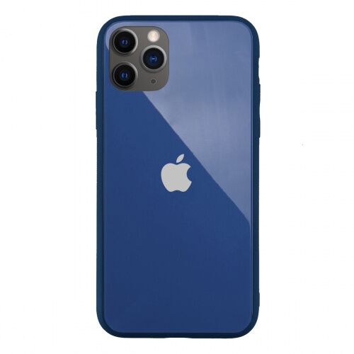 Чохол iPhone 12 Pro Max /6,7''/ Glass Pastel Full Camera /deep navy/