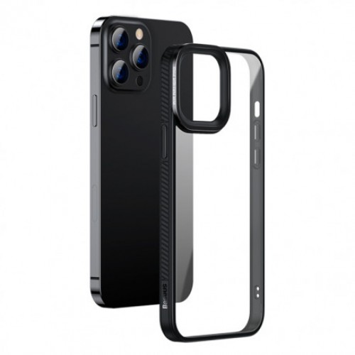 Чохол iPhone 13 Pro Baseus Crystal Case /black/