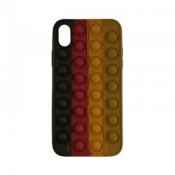 Чохол iPhone X/XS Silicone Pop it /brown/