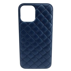 Чохол iPhone XR Quilted Leather case /dark blue/