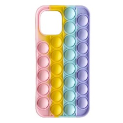 Чохол iPhone XR Silicone Pop it 2 /pink yellow/