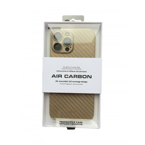 Чохол iPhone 13 Pro K-DOO Air Carbon Full Camera /gold/