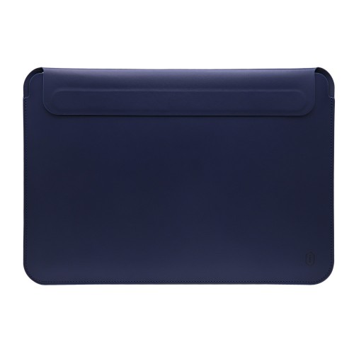 Карман WIWU Skin Pro Slim Stand Sleeve Leather MacBook 16 Navy Blue