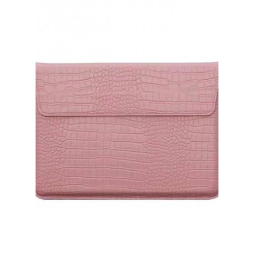 Папка конверт для MacBook Leather crocodile 13'' /pink/