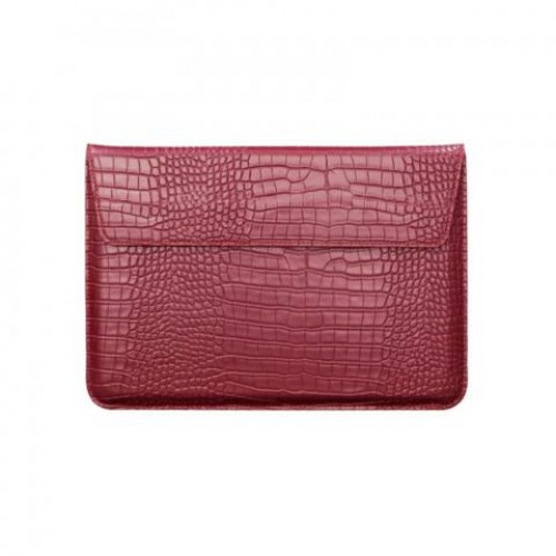 Папка конверт для MacBook Leather crocodile 13'' /red/
