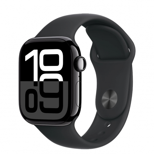 Смарт-годинник Apple Watch Series 10 GPS 46mm Jet Black Al. Black Sport Band S/M (MWWP3)