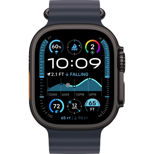 Смарт-годинник Apple Watch Ultra 2 2024 GPS+LTE 49mm Black Titanium C Navy Ocean Band (MYPA3)