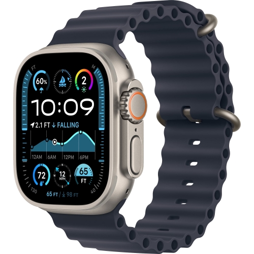 Смарт-годинник Apple Watch Ultra 2 2024 GPS+LTE 49mm Natural Titanium C Navy Ocean Band (MX4D3)