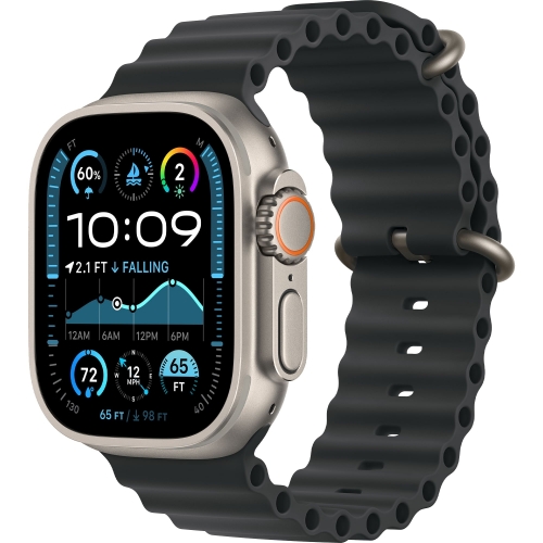 Смарт-годинник Apple Watch Ultra 2 2024 GPS+LTE 49mm Black Titanium C Black Ocean Band M/L (MX4P3)