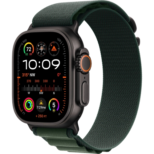 Смарт-годинник Apple Watch Ultra 2 2024 GPS+LTE 49mm Black Titanium C Dark Green Alpine Loop M (MX4R3)