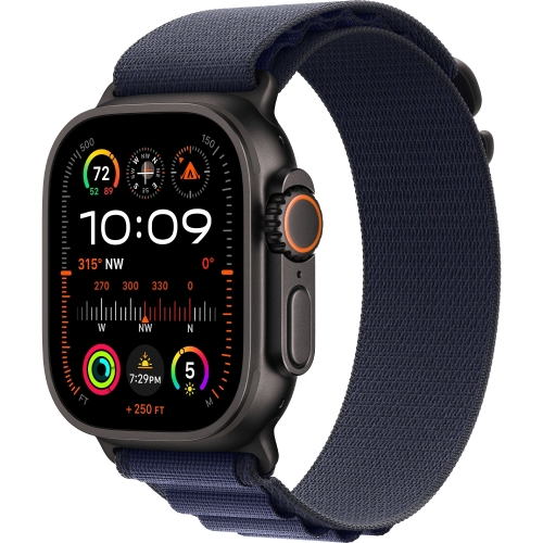 Смарт-годинник Apple Watch Ultra 2 2024 GPS+LTE 49mm Black Titanium C Navy Alpine Loop S (MYPW3)