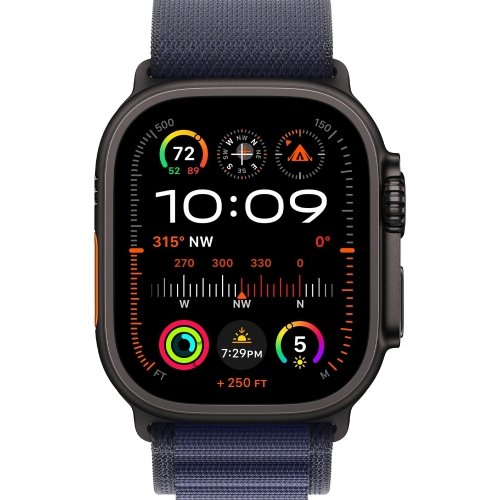 Смарт-годинник Apple Watch Ultra 2 2024 GPS+LTE 49mm Black Titanium C Navy Alpine Loop S (MYPW3)