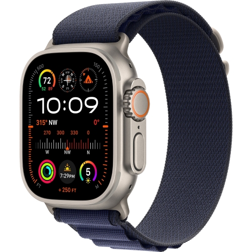 Смарт-годинник Apple Watch Ultra 2 2024 GPS+LTE 49mm Natural Titanium C Navy Alpine Loop S (MXMX3)