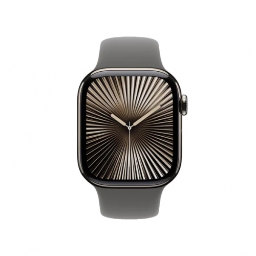 Смарт-годинник Apple Watch Series 10 GPS+LTE 42mm Natural Titanium S.Gray Sport Band M/L (MWXE3)