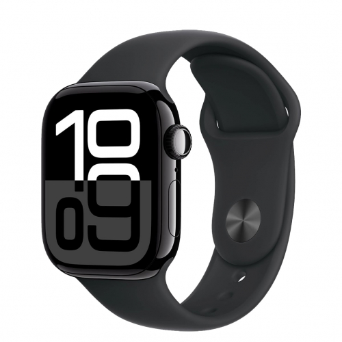 Смарт-годинник Apple Watch Series 10 GPS+LTE 42mm Jet Black Al. Black Sport Band S/M (MWX63)