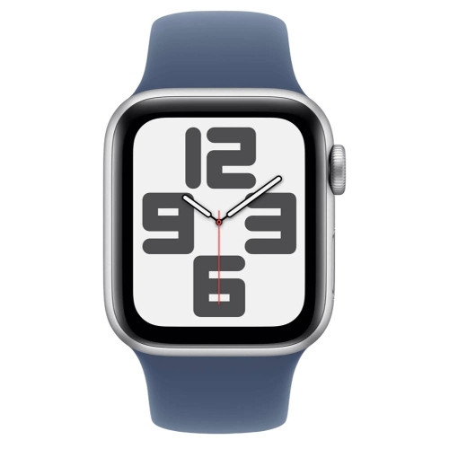 Смарт-годинник Apple Watch SE 2 2024 GPS 44mm Silver Al. Denim Sport Band S/M (MXEQ3)