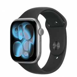 Watch Series 11 GPS 42mm Space Gray Al. Black Sport Band M/L (MEQX4)