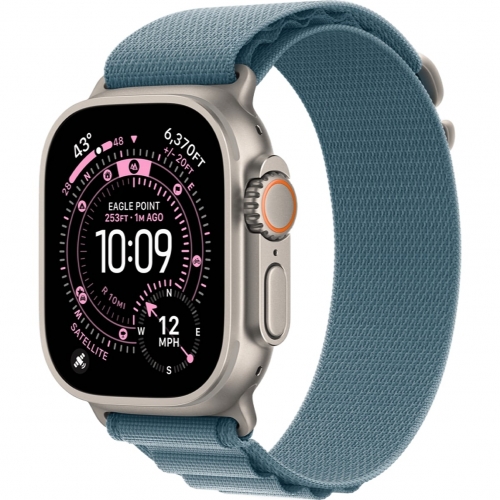 Watch Ultra 3 GPS+LTE 49mm Natural Titanium C Light Blue Alpine Loop L (MEWP4)